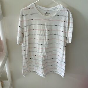 The Nike Tee Sz XL - Stripes with Nike written across